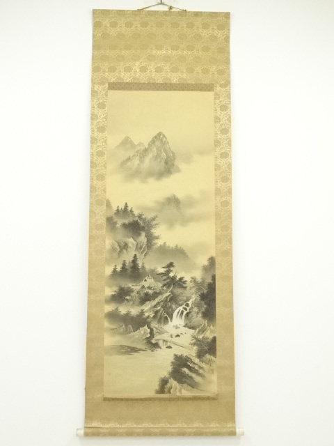 JAPANESE HANGING SCROLL / HAND PAINTED / LANDSCAPE